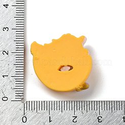 不透明樹脂デコデンカボション  月と漫画の馬  オレンジ  25.5x28.5x7mm&nbsp;RESI-R447-05F
