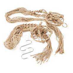 2Pcs Handmade Macrame Polyester Plant Hanger&nbsp;AJEW-HS0001-48