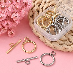 10 Sets 2 Styles 304 Stainless Steel Toggle Clasps&nbsp;STAS-YW0001-64
