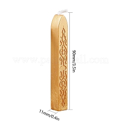 シーリングワックススティック  芯付き  ワックスシーリングスタンプ用  ゴールデンロッド  91x12x11.8mm&nbsp;DIY-WH0003-C04