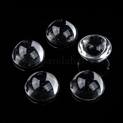 透明な半円形のガラスカボション  透明  24~25x11~12mm&nbsp;X-GGLA-R027-25mm