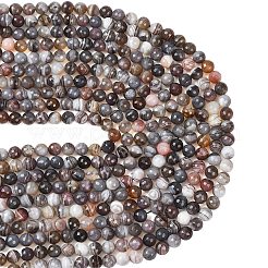 Natural Botswana Agate Beads Strands&nbsp;G-G453-B01-8mm