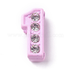 Alloy Rhinestone Slide Charms&nbsp;PALLOY-WH0070-23A
