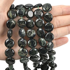 天然カンババジャスパービーズ連売り  フラットラウンド  15~15.5x6mm  穴：0.8~1mm  約26個/連  15.55~15.71インチ（39.5~39.9cm）&nbsp;G-L648-B12-15mm