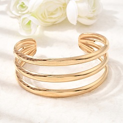 Boho 304 Stainless Steel 3-Line Cuff Bangles&nbsp;SA-CBA1E89-01A-G