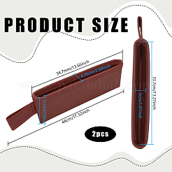 プラスチック製のカーシート隙間収納ボックス付き合成皮革  長方形  サドルブラウン  44cm&nbsp;CON-WH0095-167D