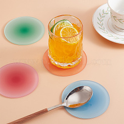 4Pcs 4 Colors Gradient Color Acrylic Cup Mats&nbsp;AJEW-GO0001-04