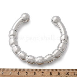 304ステンレススチール製カフバングル  女性用オープンバングル  銀  2-1/4x2インチ（5.55x5cm）&nbsp;BJEW-S161-01S