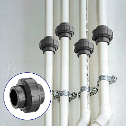 PVC Straight Union Joint&nbsp;AJEW-WH0752-791