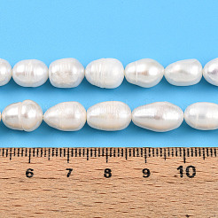 Natural Cultured Freshwater Pearl Beads Strands&nbsp;PEAR-N012-08P-01