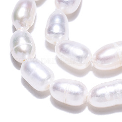 天然養殖淡水パールビーズ連売り  ライス  貝殻色  6.5~8x4.5~5mm  穴：0.7~0.8mm  約24~26個/連  7.09インチ（18cm）&nbsp;PEAR-N012-04N