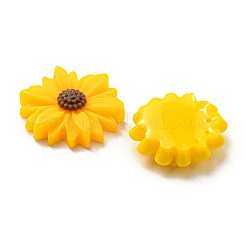 55 個の不透明な樹脂カボション  DIYモバイルアクセサリー用  デイジーの花  きいろ  9~26.5x4~8.5mm&nbsp;CRES-CJ0001-34