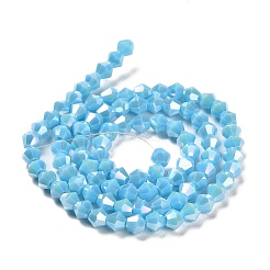 Opaque Solid Color Electroplate Glass Beads Strands&nbsp;X1-GLAA-F029-P4mm-A12