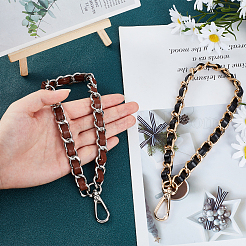 2Pcs 2 Color Alloy with PU Leather Bag Strap&nbsp;FIND-WR0002-20