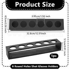 6 Round Holes Acrylic Shot Glasses Holders&nbsp;AJEW-WH0651-27
