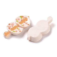 不透明樹脂模造食品デコデンカボション  串焼き  ラベンダーブラッシュ  37.5x17.5x8mm&nbsp;CRES-O002-02D