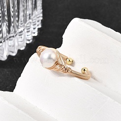 Brass Cuff Open Rings for Women&nbsp;RJEW-D344-01G