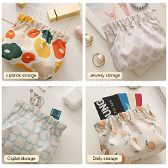 4pcs Mini Cloth Printed Multipurpose Shrapnel Makeup Bags Change Purse&nbsp;ABAG-GF0001-26