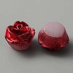 Opaque Pearlized Resin Cabochons&nbsp;RESI-WH0034-18A-02