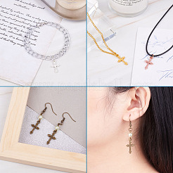 合金ペンダント  カドミウムフリー＆鉛フリー  クロス  ミックスカラー  21x11x2mm  穴：2mm  6色  20個/カラー  120個/箱&nbsp;PALLOY-PJ0001-07-RS