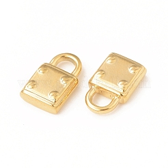 304ステンレスペンダント  ロックチャーム  18KGP本金メッキ  12x8.5x3mm  穴：3x3mm&nbsp;STAS-A075-32G