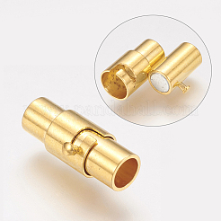 Brass Locking Tube Magnetic Clasps&nbsp;LS-MC078-G