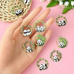 10Pcs 5 Style Alloy Enamel Pendants&nbsp;ENAM-YW0003-75