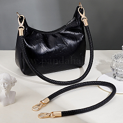 Imitation Leather Braided Round Cord Bag Handles with Zinc Alloy Clasps&nbsp;FIND-WH0126-941A-01