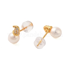 Sterling Silver Studs Earrings&nbsp;EJEW-K273-06G