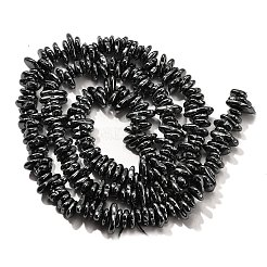 合成磁気無しヘマタイトビーズ連売り  チップ  5~9x3~4x1.5~2mm  穴：1mm  約171個/連  40cm&nbsp;G-L613-H01-01