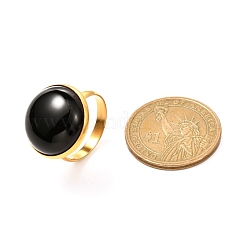 Half Round Mixed Gemstone Ring for Girl Women&nbsp;RJEW-JR00396