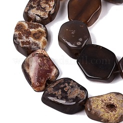 Dyed Natural Agate Beads Strands&nbsp;G-Q606-23E-01