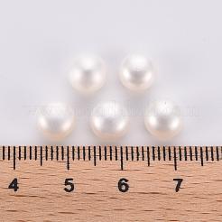 天然な培養された淡水パールビーズ  グレード3 A  片穴  ロンデル  フローラルホワイト  7~8x6mm  穴：0.8mm  66個/ボードについて&nbsp;PEAR-P056-050