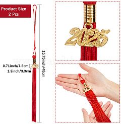Polyester Graduation Tassel Pendant Decorations&nbsp;AJEW-WH20020-078G