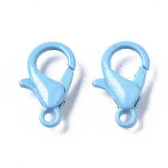Spray Painted Eco-Friendly Alloy Lobster Claw Clasps&nbsp;PALLOY-T080-06E-05-NR