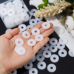ナイロンワッシャー120個  断熱シム  ホワイト  20x2mm  穴：6mm&nbsp;AJEW-FH0007-51