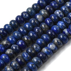 天然石ラピスラズリビーズ連売り  ロンデル  6.5~7x4~4.5mm  穴：0.8mm  約89個/連  15.35''（39センチメートル）&nbsp;G-A280-A24-01