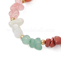 女性用天然宝石チップビーズブレスレット  6-7/8インチ（17.5cm）&nbsp;BJEW-JB12148
