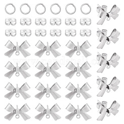 10 Pairs 304 Stainless Steel Bowknot Stud Earring Findings&nbsp;STAS-TA0006-33