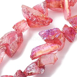 1 Strand Electroplated Natural Quartz Beads Strands&nbsp;G-PA0001-18B