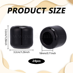 磁器キャンドルホルダー  コラム  ブラック  32x32mm  内径：18mm&nbsp;LS-AJEW-WH0481-64