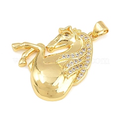 Brass Micro Pave Cubic Zirconia Pendants&nbsp;CU-CBA8C7A-13G