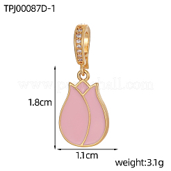Brass Enamel Pendants&nbsp;KK-OY001-01G