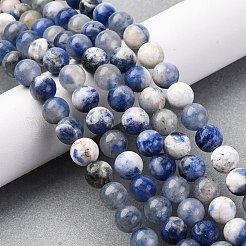 天然石ソーダライトラウンドビーズ連売り  8~8.5mm  穴：1mm  約45~48個/連  15インチ&nbsp;G-E334-8mm-08