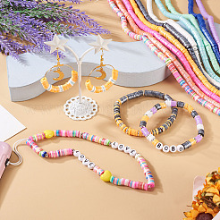 10 Strands 10 Colors Handmade Polymer Clay Beads Strands&nbsp;CLAY-TA0001-20
