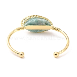 Gemstone Horse Eye Wrapped Cuff Bangle&nbsp;G-D458-02G-RS