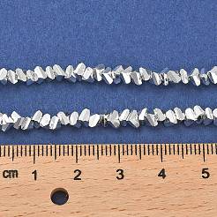 電気メッキガラスビーズセット  三角形  銀  4~4.5x4~4.5x3~3.5mm  穴：0.8mm  約113~126個/連  11.02~14.57インチ（28~37cm）&nbsp;X-EGLA-D030-16A-06
