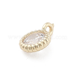 Brass Micro Pave Cubic Zirconia Pendants&nbsp;KK-M305-05G-01