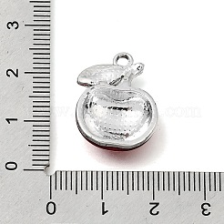 合金エナメルチャーム  ラインストーン付き  さくらんぼのチャーム  プラチナ  22.5x17.5x6mm  穴：2mm&nbsp;FIND-B067-03P