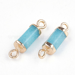 Electroplate Natural White Jade Links&nbsp;X-G-S344-01B